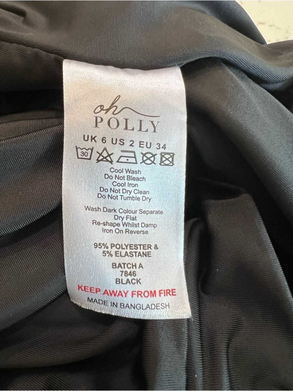 Oh Polly Musa Black Long Sleeve Unitard Jumpsuit Bodycon US 2 - Picture 8 of 12